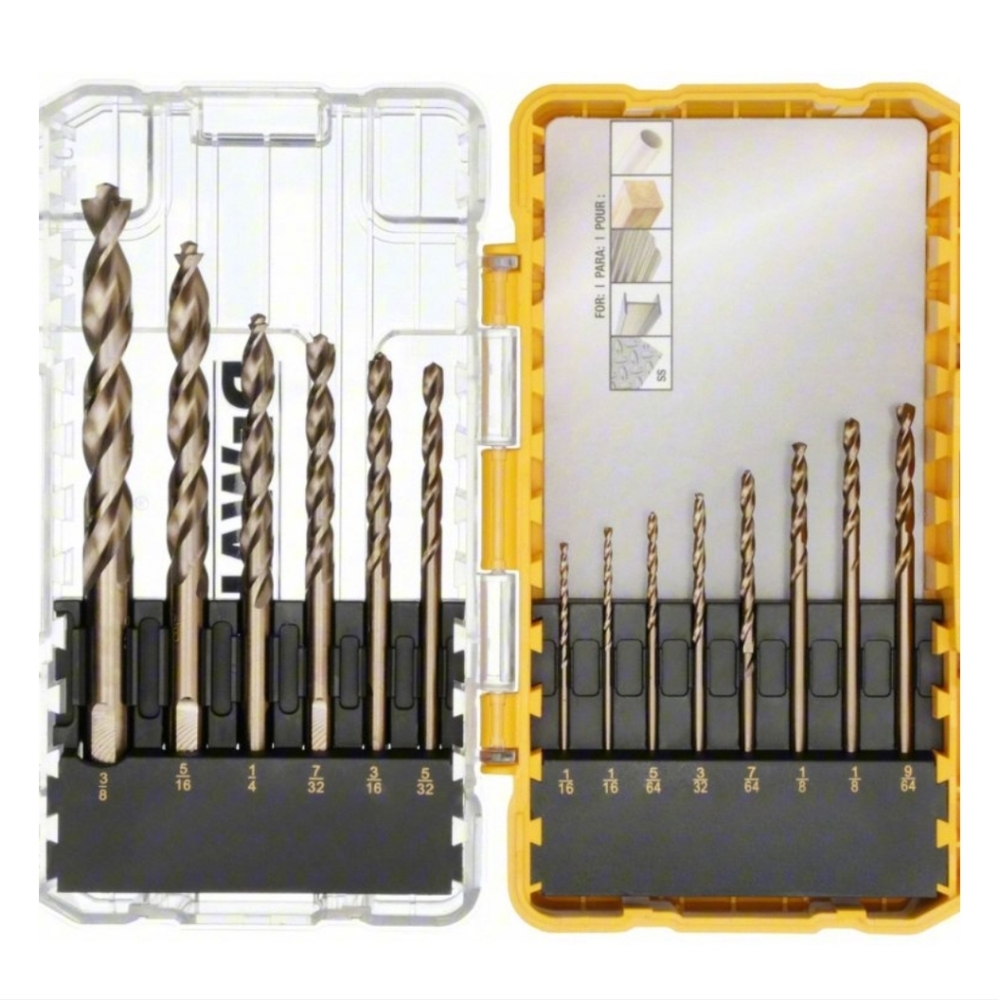 DeWalt # 1240 ,14 Pc., 1/16" to 3/8" Jobber Length Drill Bit Set